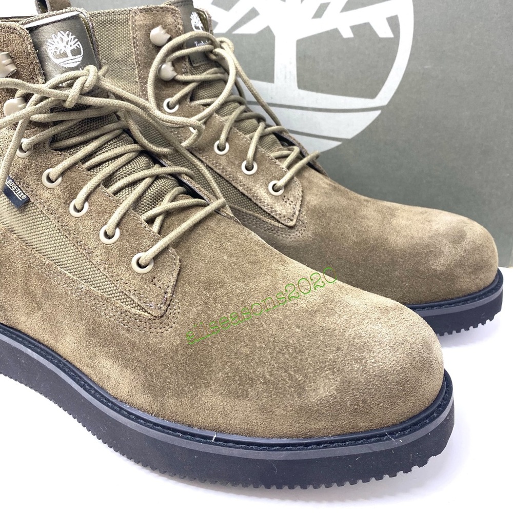 Timberland 6”Prm Vibram WP Mid Men Boot Green Sued - Picture 5 of 12